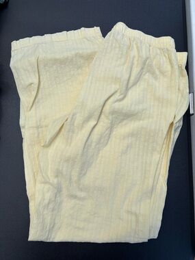 Light Yellow Textured Fabric Pjs